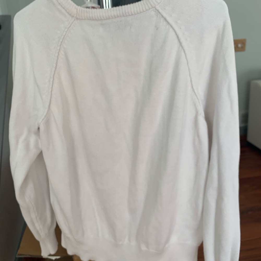 Karen Scott Sweater Long Sleeves Crew Neck Pullover Knit Cream Size Large